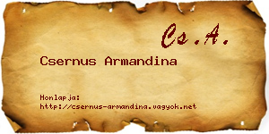 Csernus Armandina névjegykártya